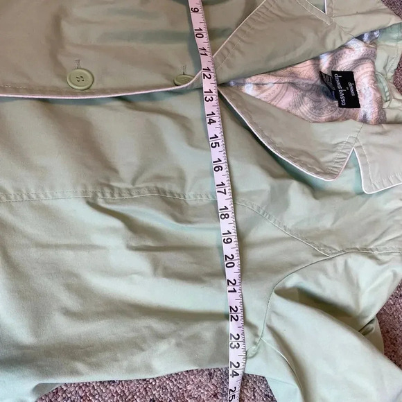 Dennis Basso Trench Jacket/Coat Button Up Full Line Women Plus Size 1X Pockets - Picture 2 of 8